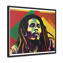 Colored Bob Marley Canvas Wraps, Horizontal Frame