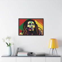 Colored Bob Marley Canvas Wraps, Horizontal Frame