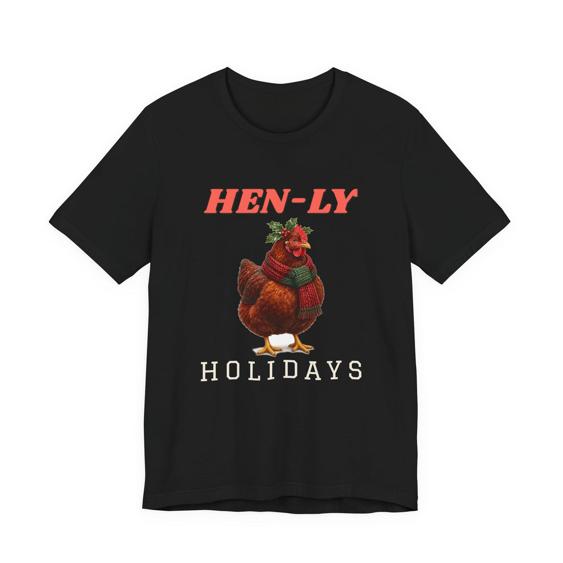Hen-ly Holidays funny t-shirt, view 3