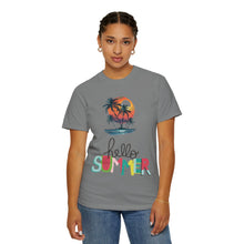 Hello Summer Sunset - Unisex Garment-Dyed T-shirt