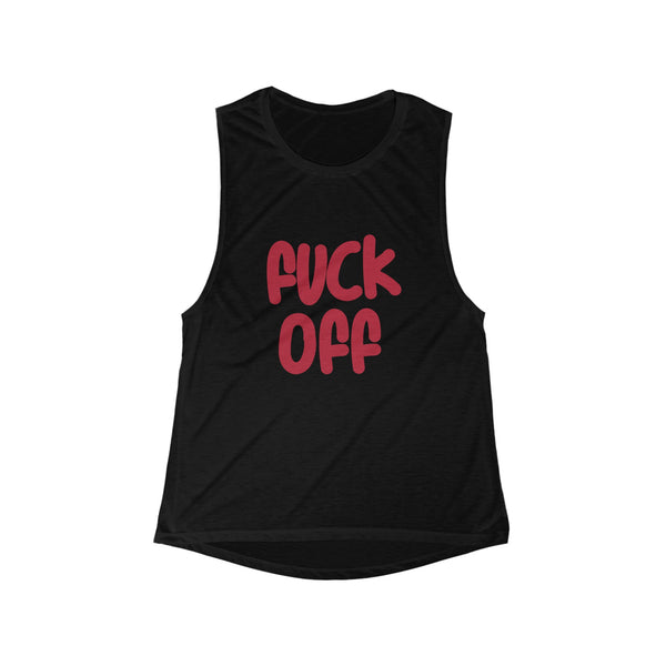 Fuck Off Women's Flowy Scoop Muscle Tank