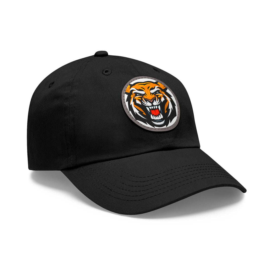 Tiger - Dad Hat with Leather Patch (Round)