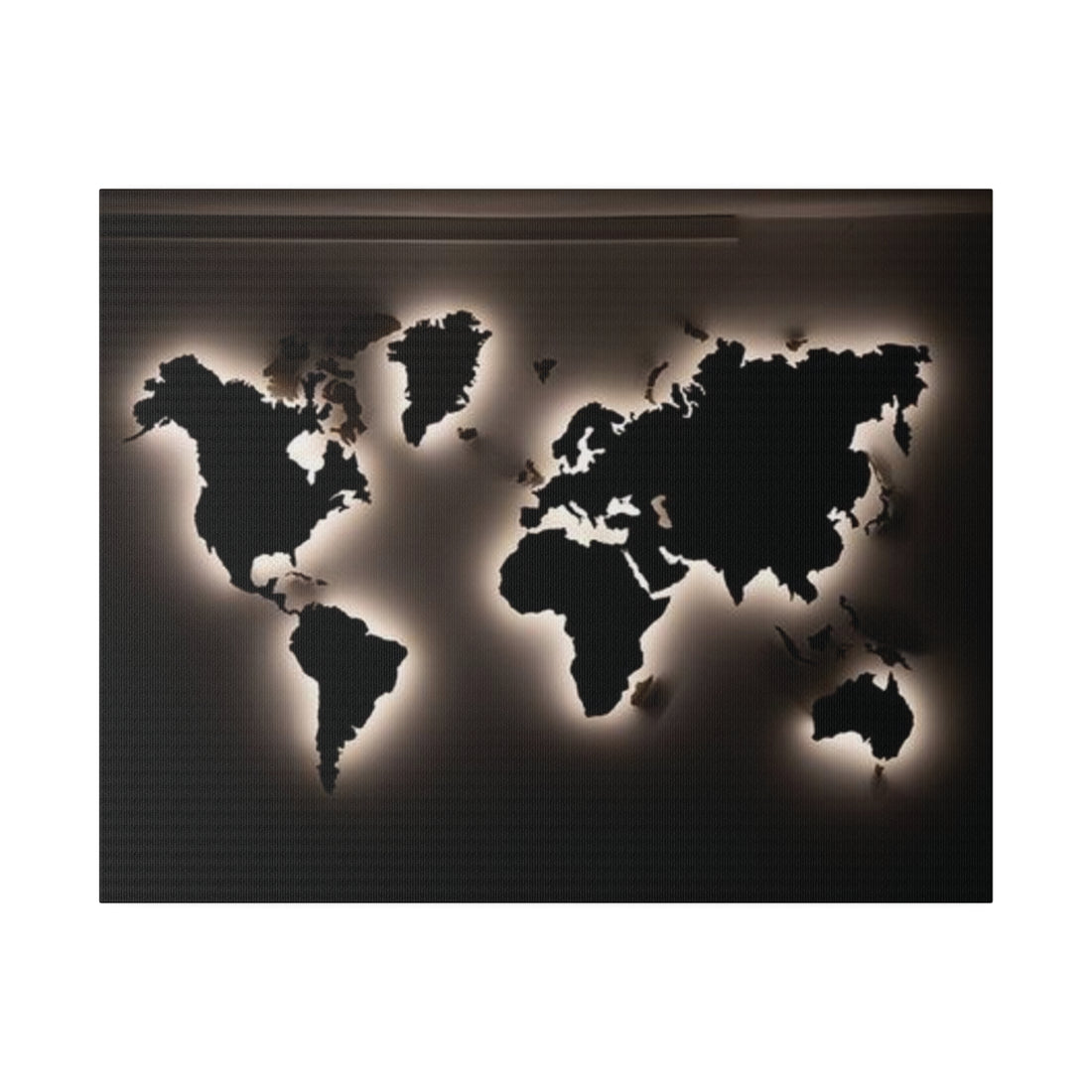 Motherboard map, World Map Matte Canvas, Stretched, 0.75"