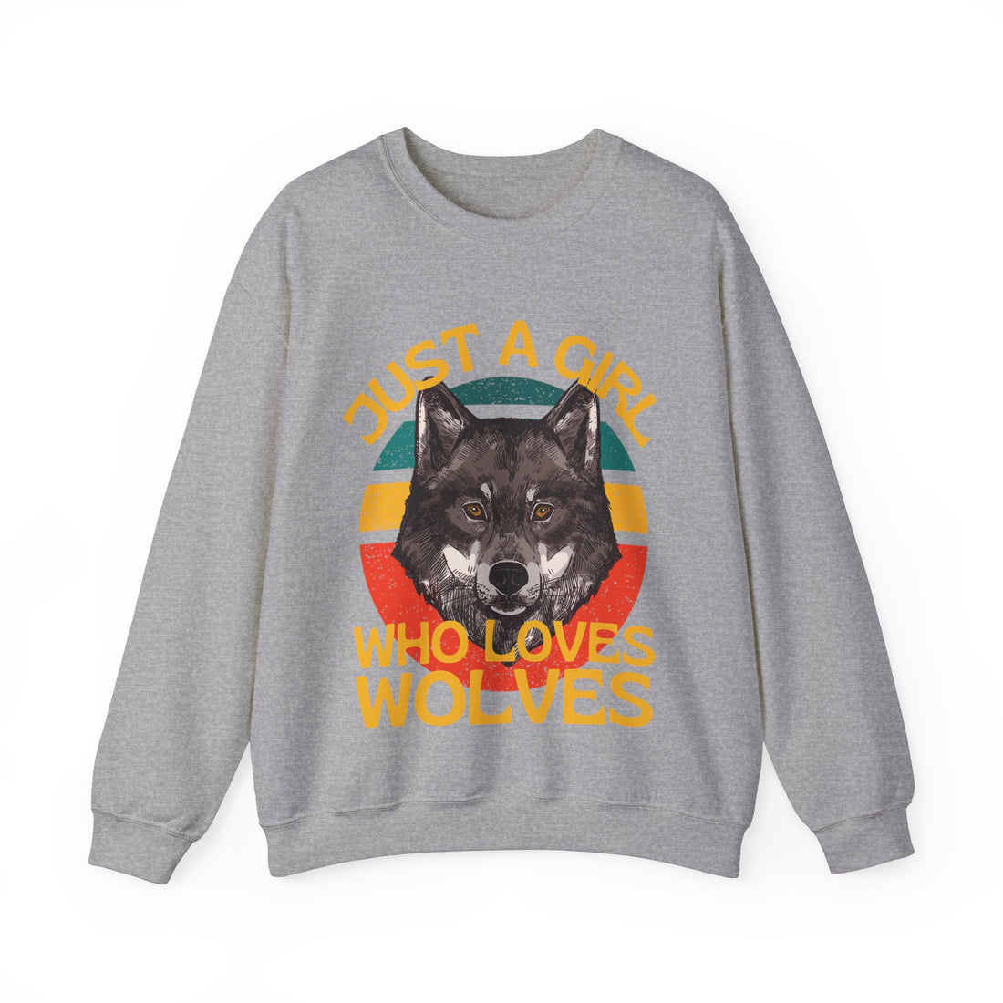 Just A Girl Who Loves Wolves Crewneck Sweatshirt