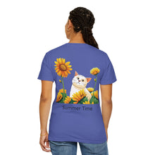 Summer Time - Sunshine Unisex Garment-Dyed T-shirt Love My Cat