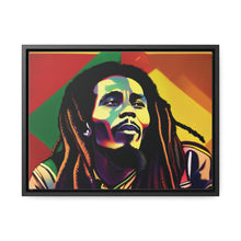 Colored Bob Marley Canvas Wraps, Horizontal Frame