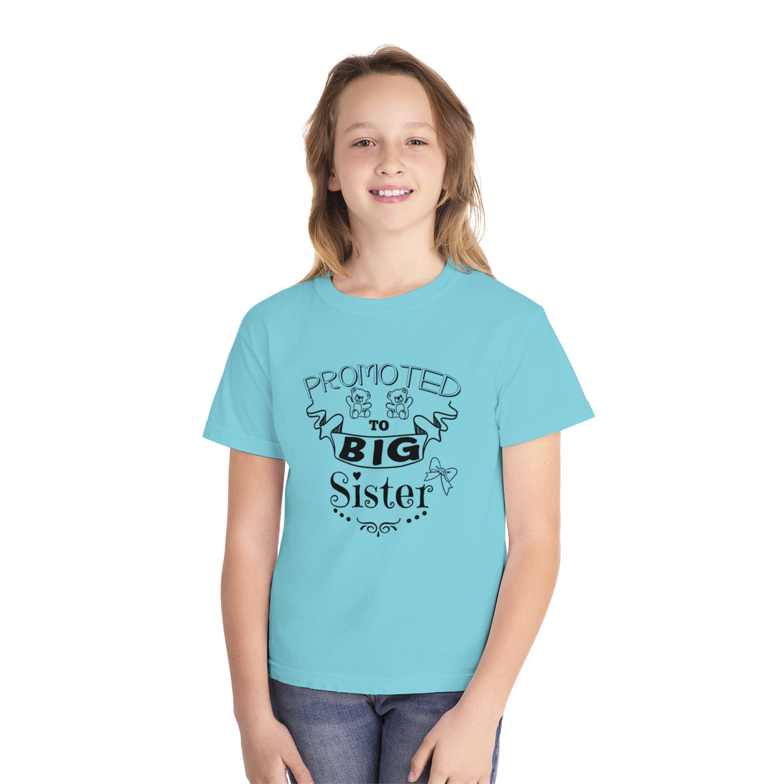 Promoted To Big Sister Youth Midweight Tee