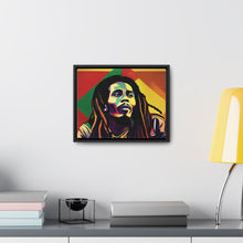 Colored Bob Marley Canvas Wraps, Horizontal Frame