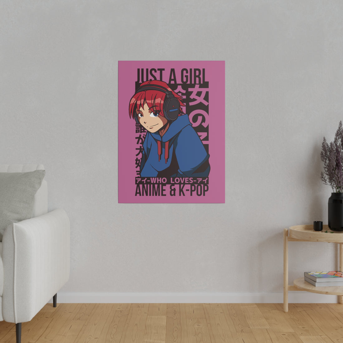 Just A Girl Who Loves Anime & KPOP - Matte Canvas, Stretched, 0.75"