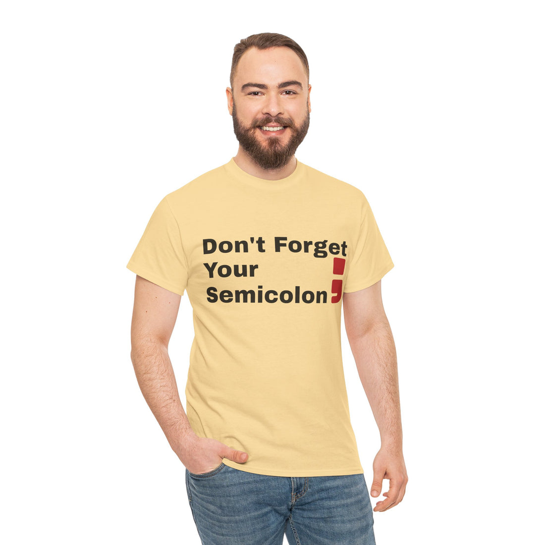 Don't Forget Your Semicolon - Oversized Unisex Tee