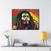 Colored Bob Marley Canvas Wraps, Horizontal Frame