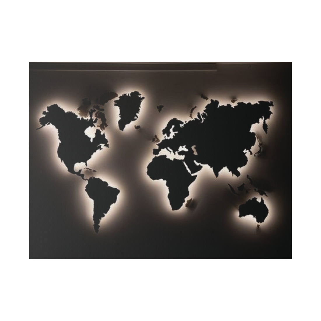 Motherboard map, World Map Matte Canvas, Stretched, 0.75"