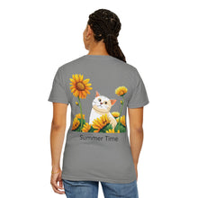 Summer Time - Sunshine Unisex Garment-Dyed T-shirt Love My Cat