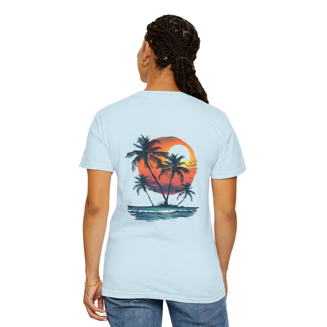 Hello Summer Sunset - Unisex Garment-Dyed T-shirt