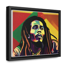 Colored Bob Marley Canvas Wraps, Horizontal Frame