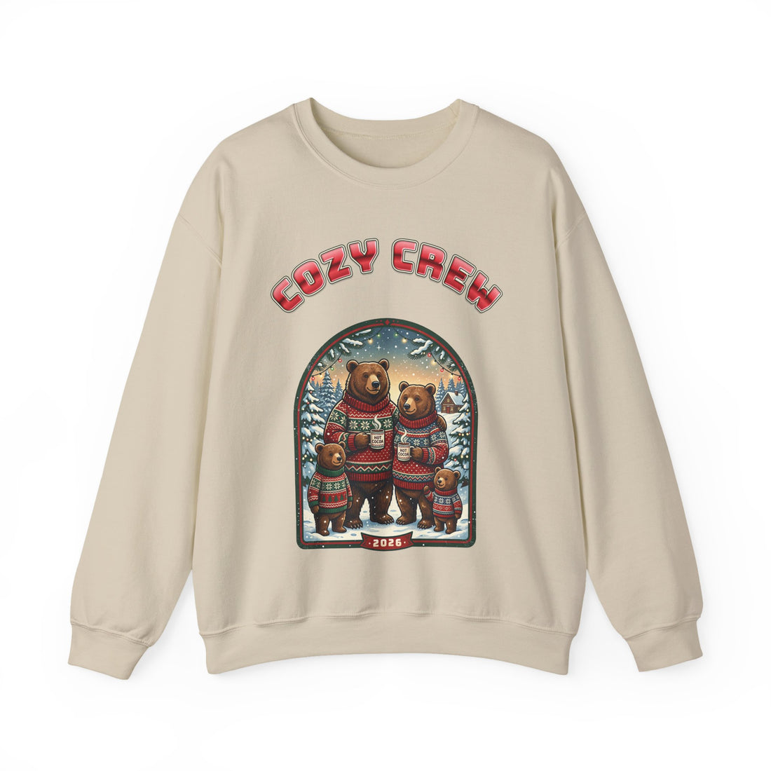 Head Elf in Charge 2026 family Christmas sweatshirt by Inkida, view 3