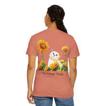 Summer Time - Sunshine Unisex Garment-Dyed T-shirt Love My Cat
