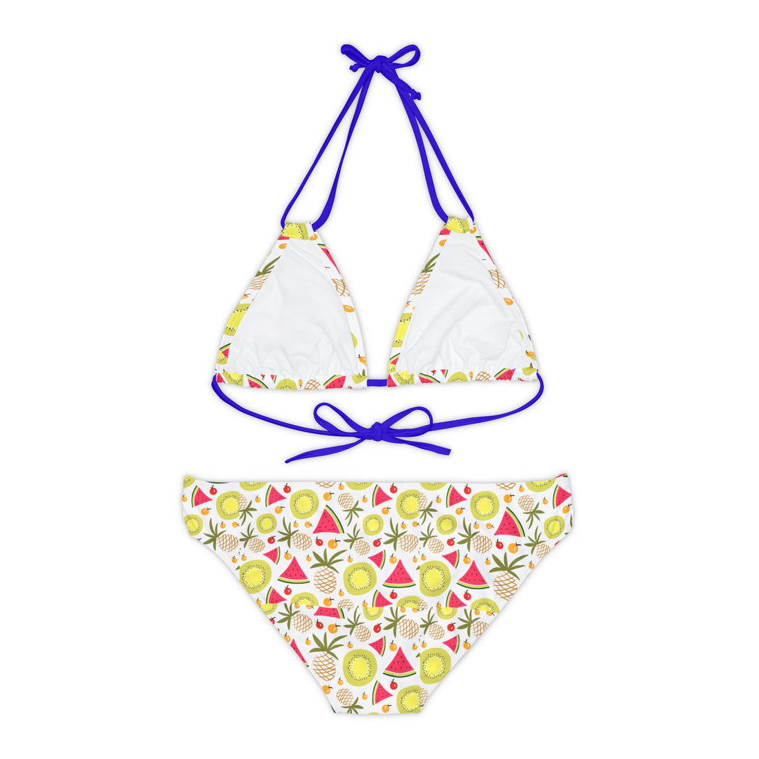 Summer Pattern Fruits Strappy Bikini Set