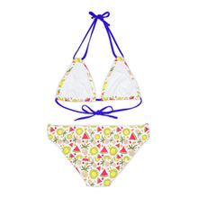 Summer Pattern Fruits Strappy Bikini Set