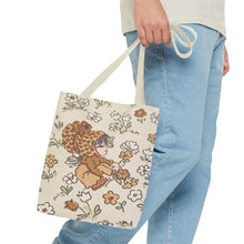Vintage Girls Collecting Flowers Trending Tote Bag