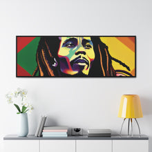 Colored Bob Marley Canvas Wraps, Horizontal Frame