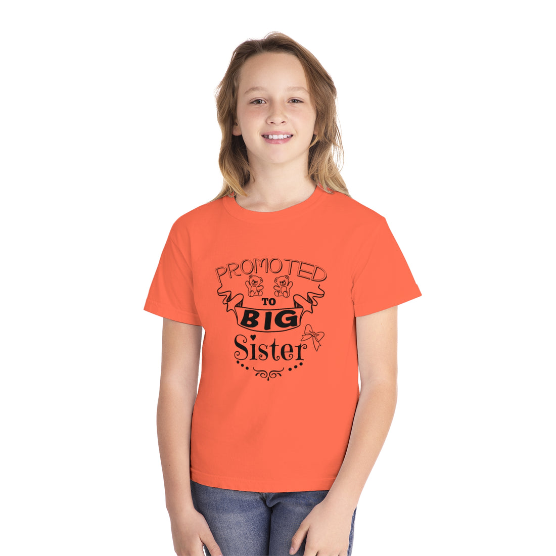 Promoted To Big Sister Youth Midweight Tee