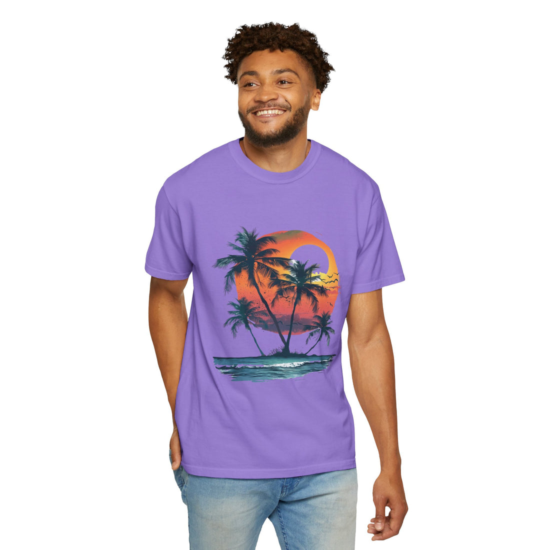 Summer Time - Sunshine Unisex Garment-Dyed T-shirt Love My Cat