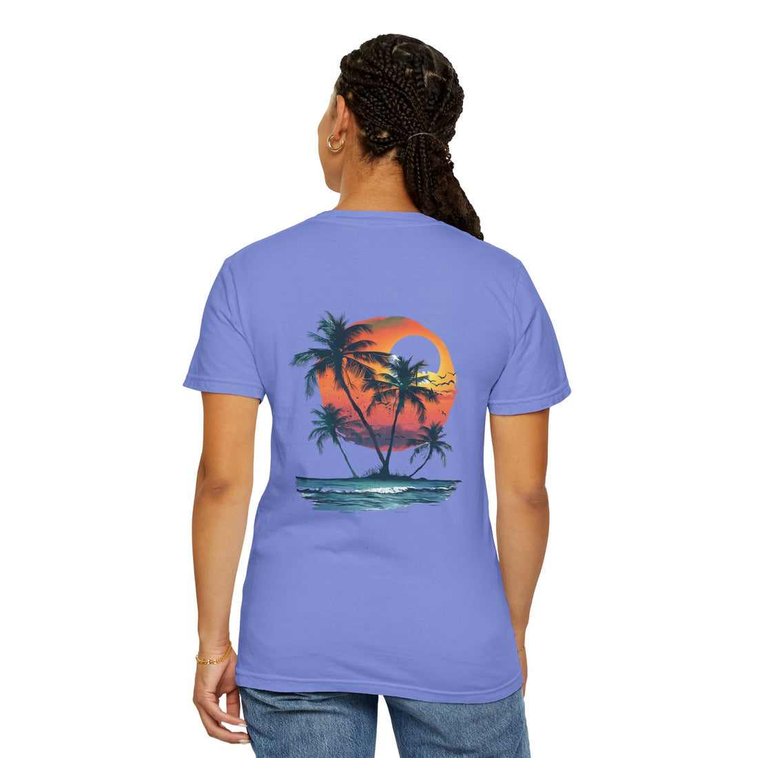 Hello Summer Sunset - Unisex Garment-Dyed T-shirt