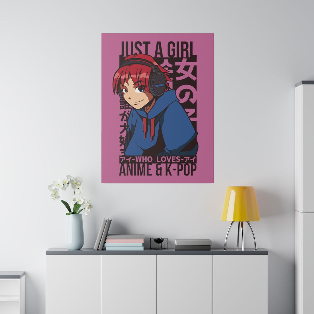 Just A Girl Who Loves Anime & KPOP - Matte Canvas, Stretched, 0.75"