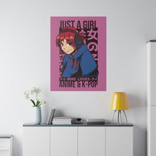 Just A Girl Who Loves Anime & KPOP - Matte Canvas, Stretched, 0.75