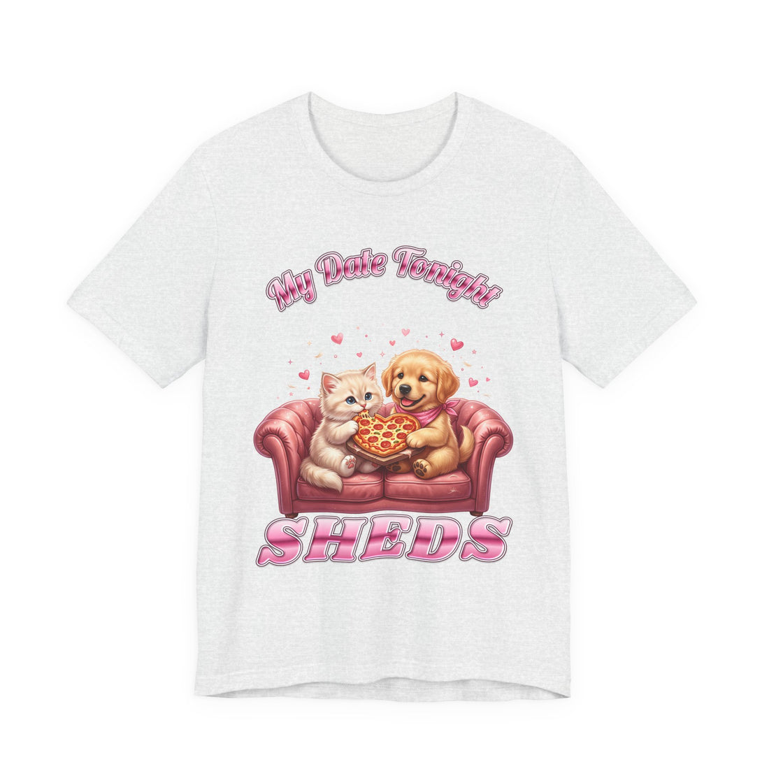 My Date Tonight Sheds funny cat and dog lover t-shirt by Inkida, view 2