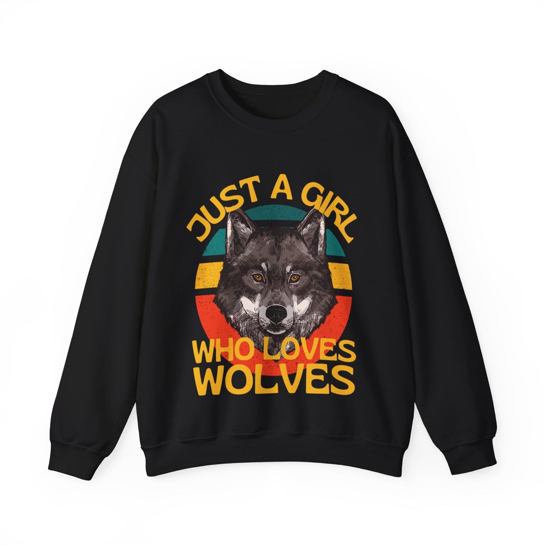 Just A Girl Who Loves Wolves Crewneck Sweatshirt