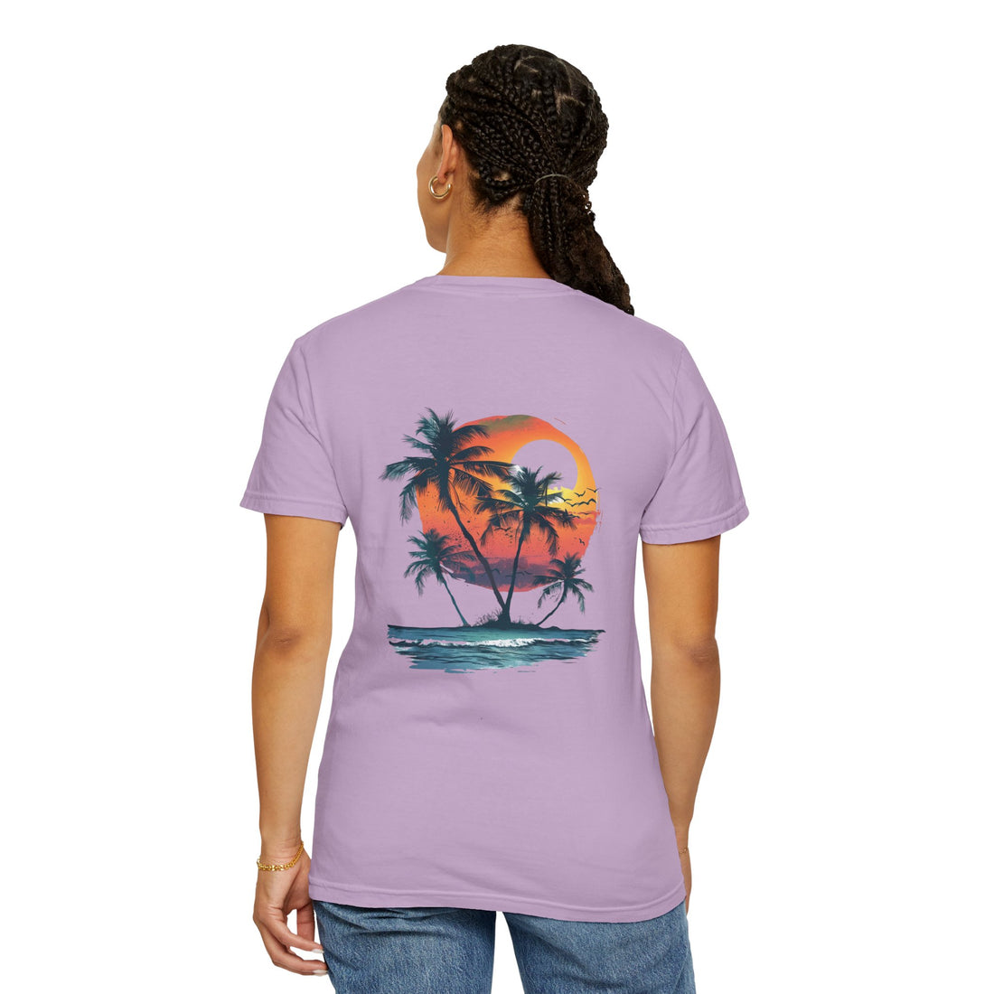 Hello Summer Sunset - Unisex Garment-Dyed T-shirt