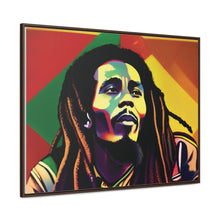 Colored Bob Marley Canvas Wraps, Horizontal Frame
