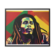 Colored Bob Marley Canvas Wraps, Horizontal Frame