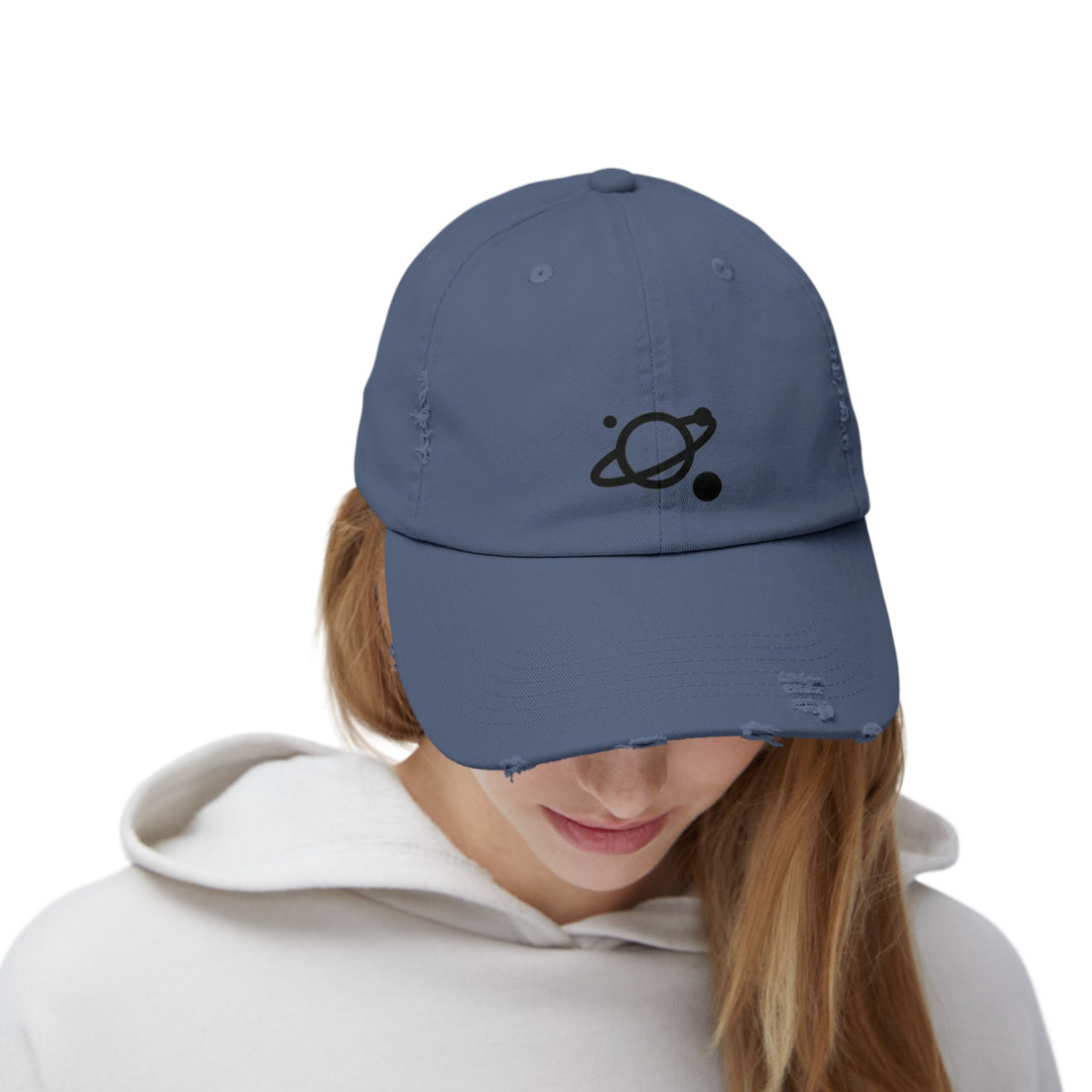 Unisex Distressed Saturn Cap