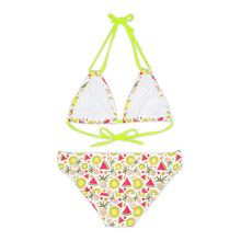 Summer Pattern Fruits Strappy Bikini Set