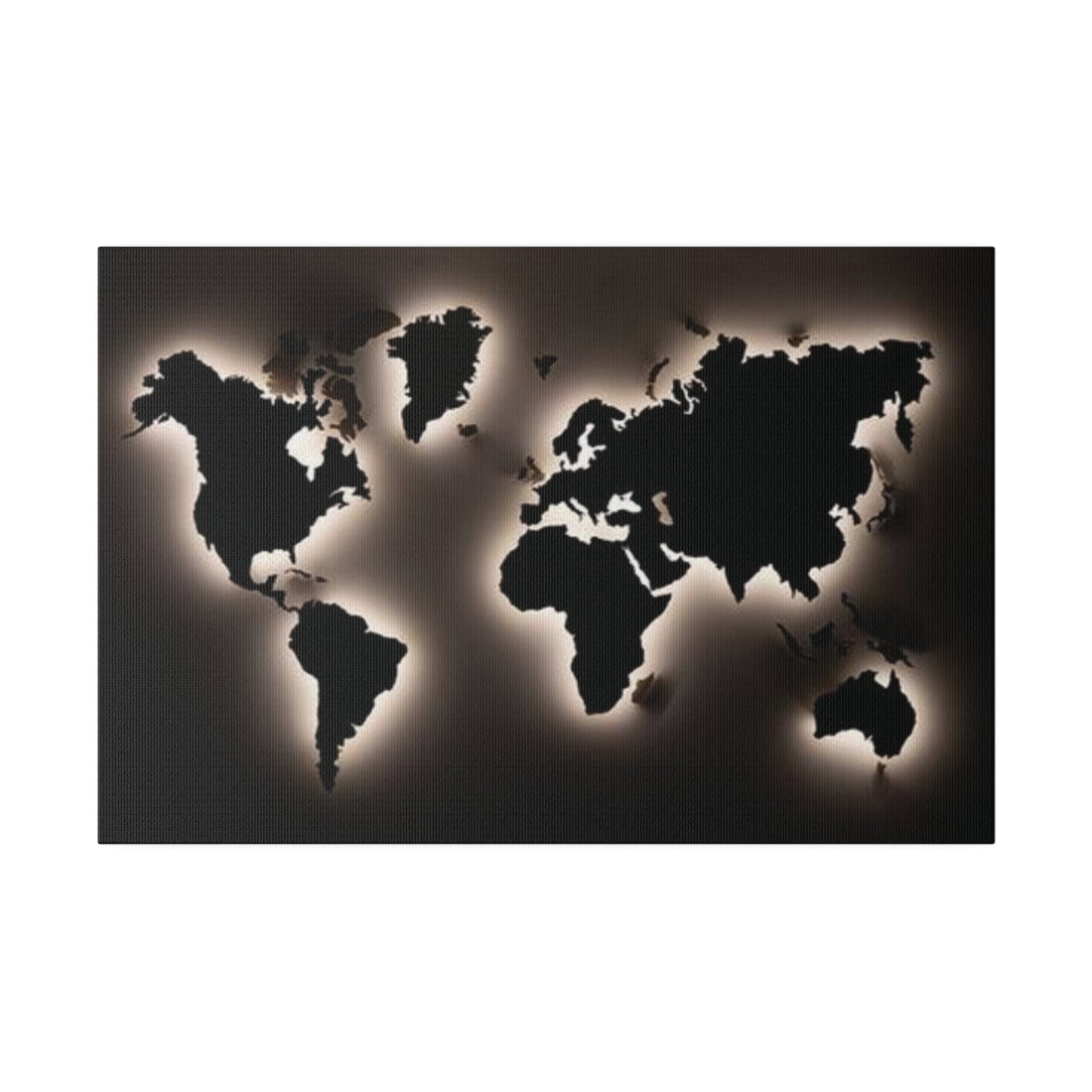 Motherboard map, World Map Matte Canvas, Stretched, 0.75"