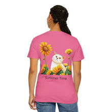 Summer Time - Sunshine Unisex Garment-Dyed T-shirt Love My Cat