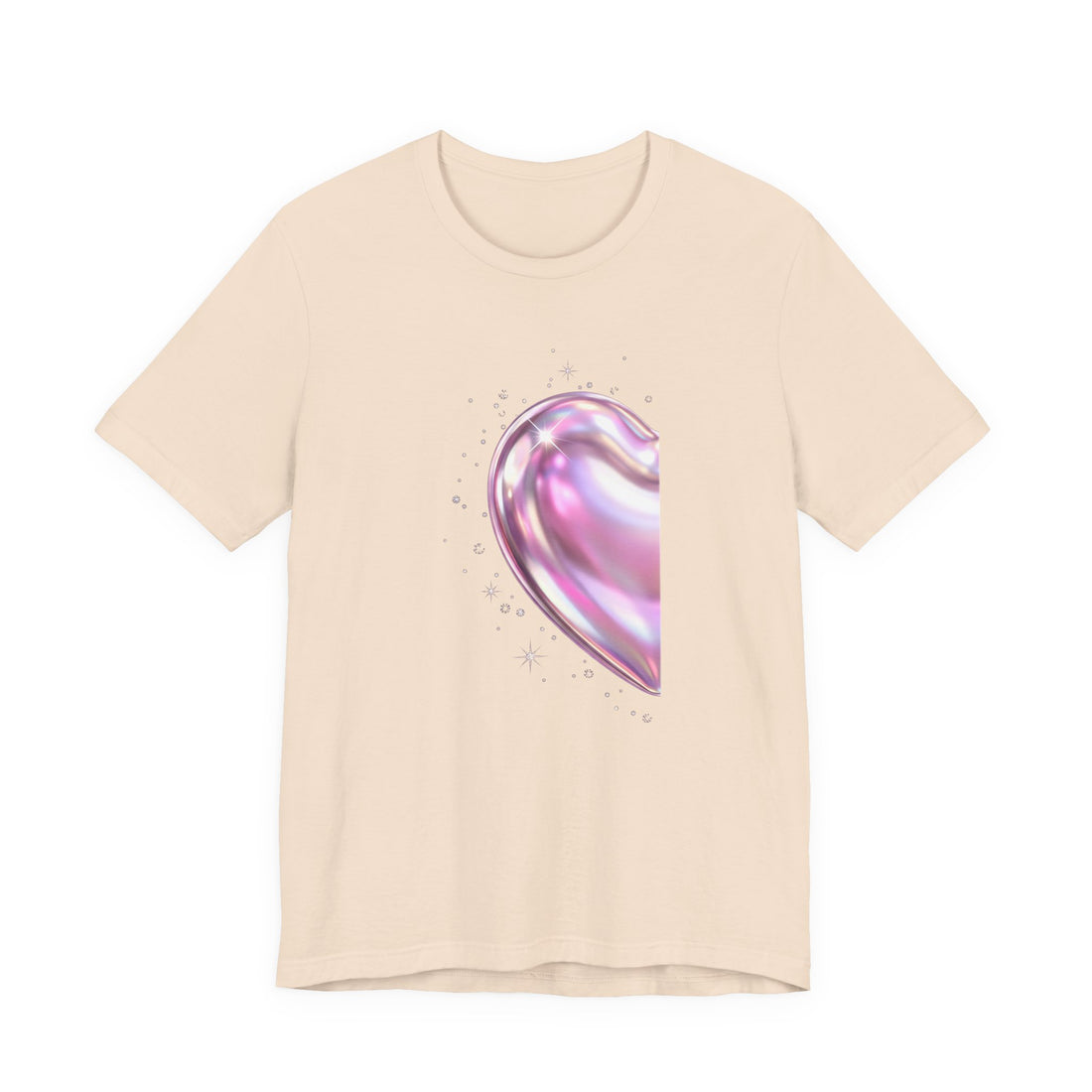 Split Heart matching couples t-shirt left half by Inkida, view 4