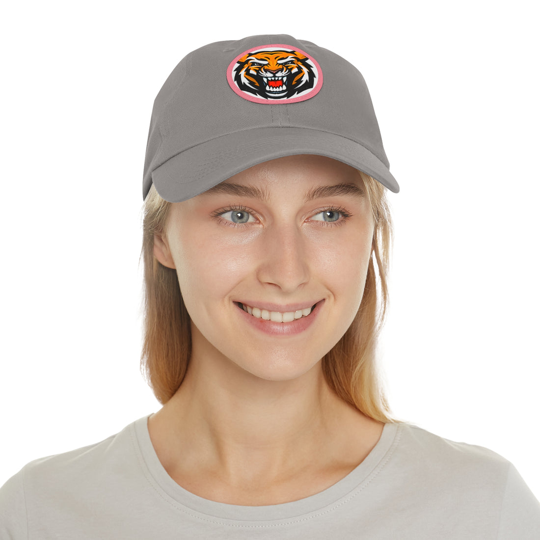 Tiger - Dad Hat with Leather Patch (Round)