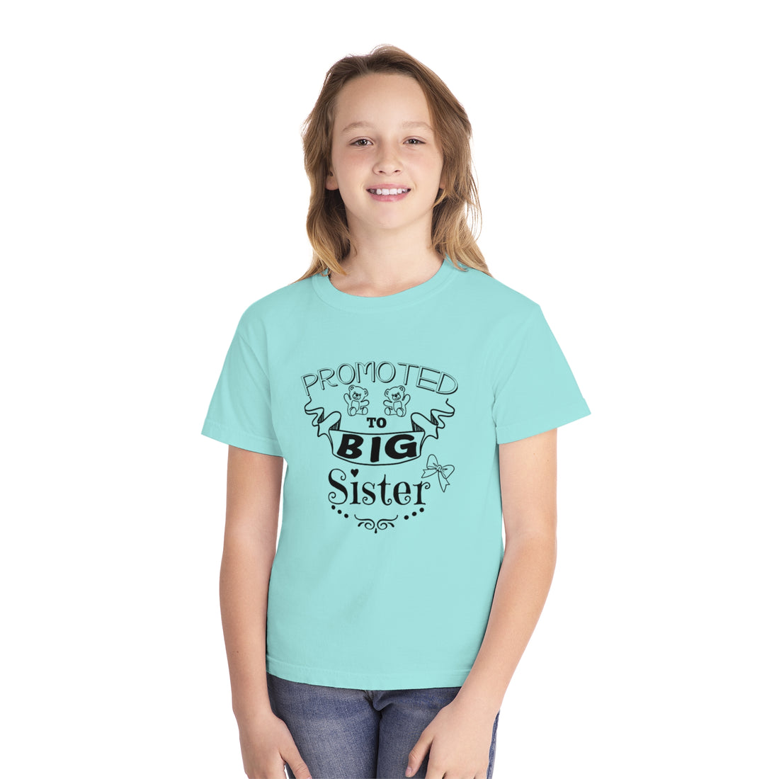 Promoted To Big Sister Youth Midweight Tee
