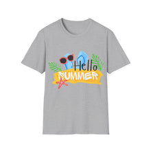 Hello Summer & Tiger in Back Unisex Softstyle T-Shirt