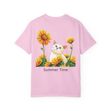Summer Time - Sunshine Unisex Garment-Dyed T-shirt Love My Cat