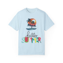 Hello Summer Sunset - Unisex Garment-Dyed T-shirt