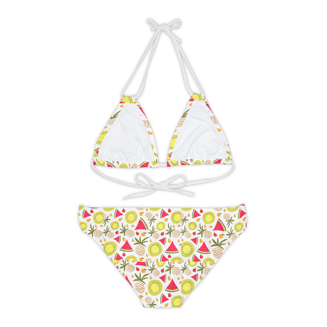 Summer Pattern Fruits Strappy Bikini Set
