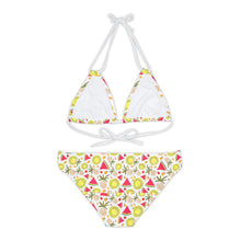 Summer Pattern Fruits Strappy Bikini Set