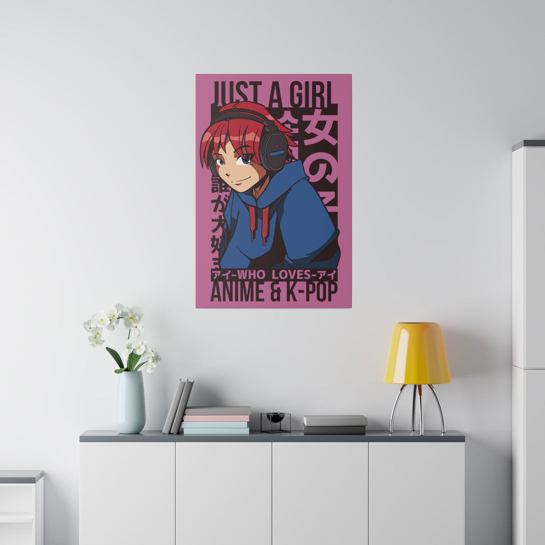 Just A Girl Who Loves Anime & KPOP - Matte Canvas, Stretched, 0.75"