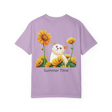 Summer Time - Sunshine Unisex Garment-Dyed T-shirt Love My Cat