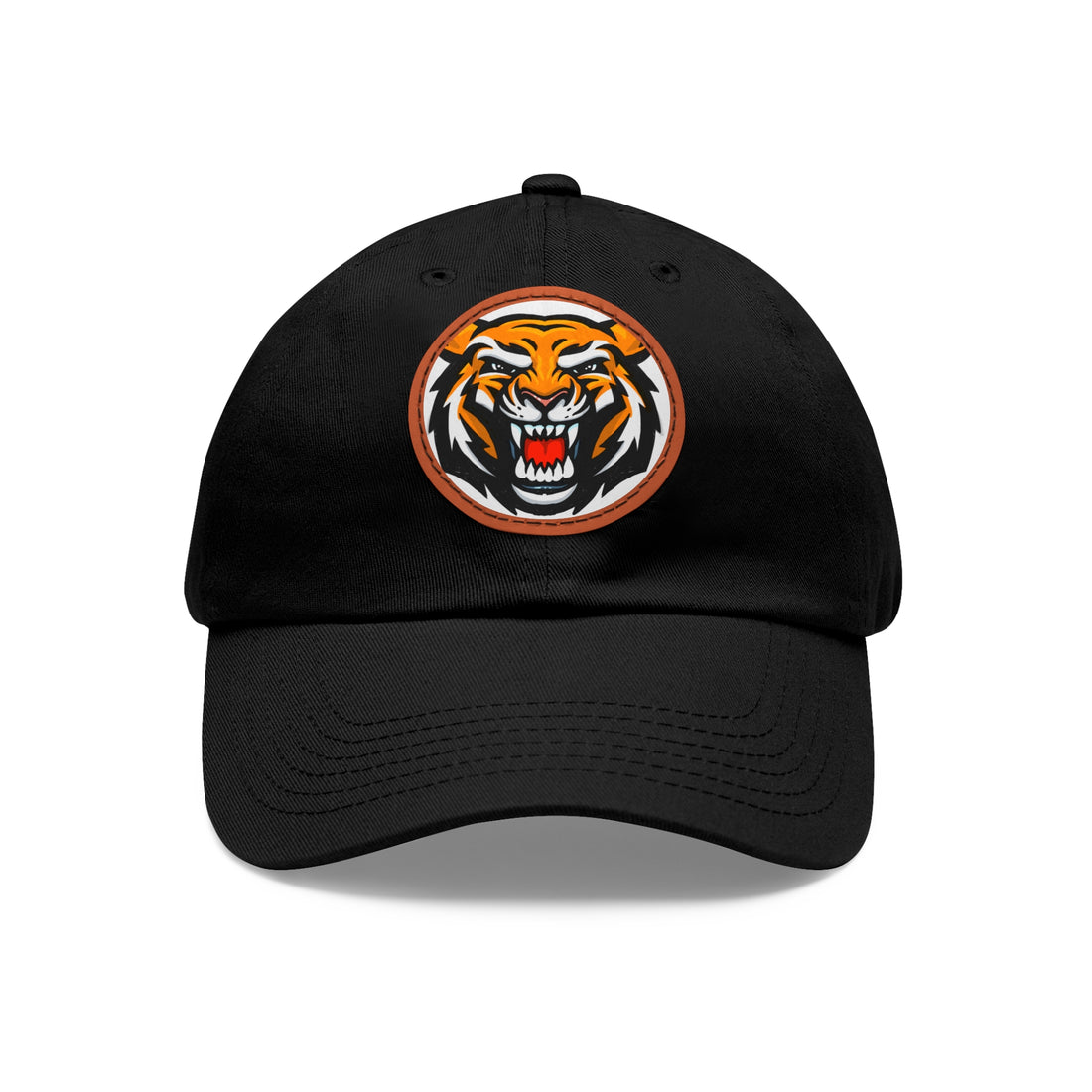 Tiger - Dad Hat with Leather Patch (Round)